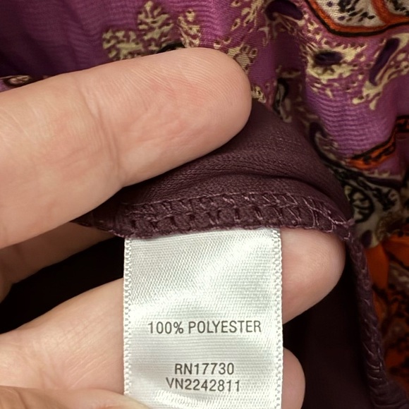 Xhilaration  Y2K Bohemian Paisley Dress in Purple and Orange - Picture 10 of 14